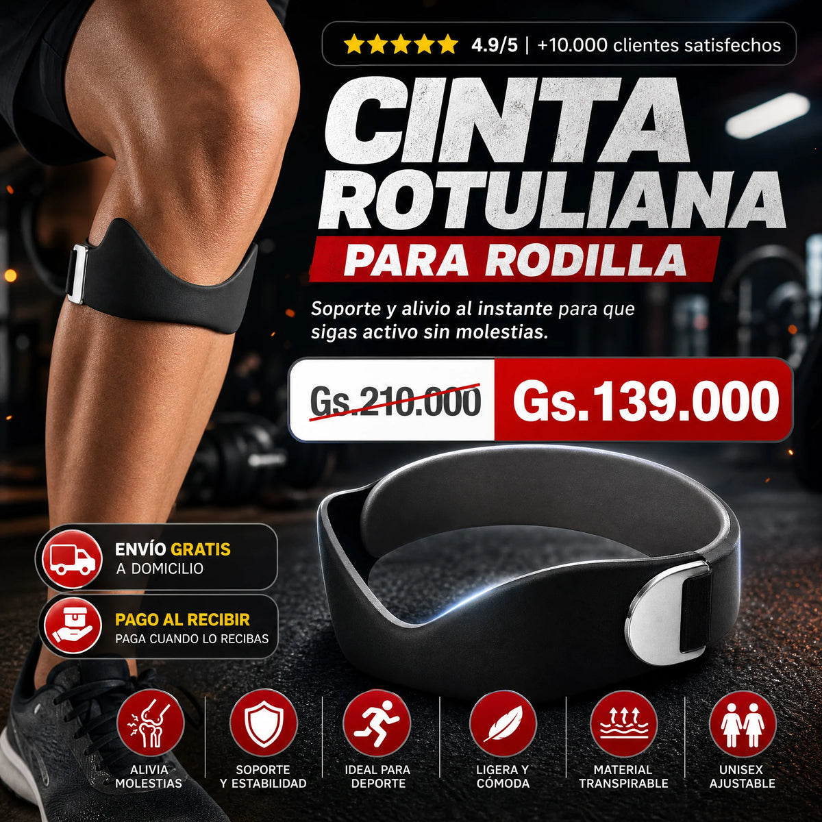 Cinta Rotuliano para rodilla