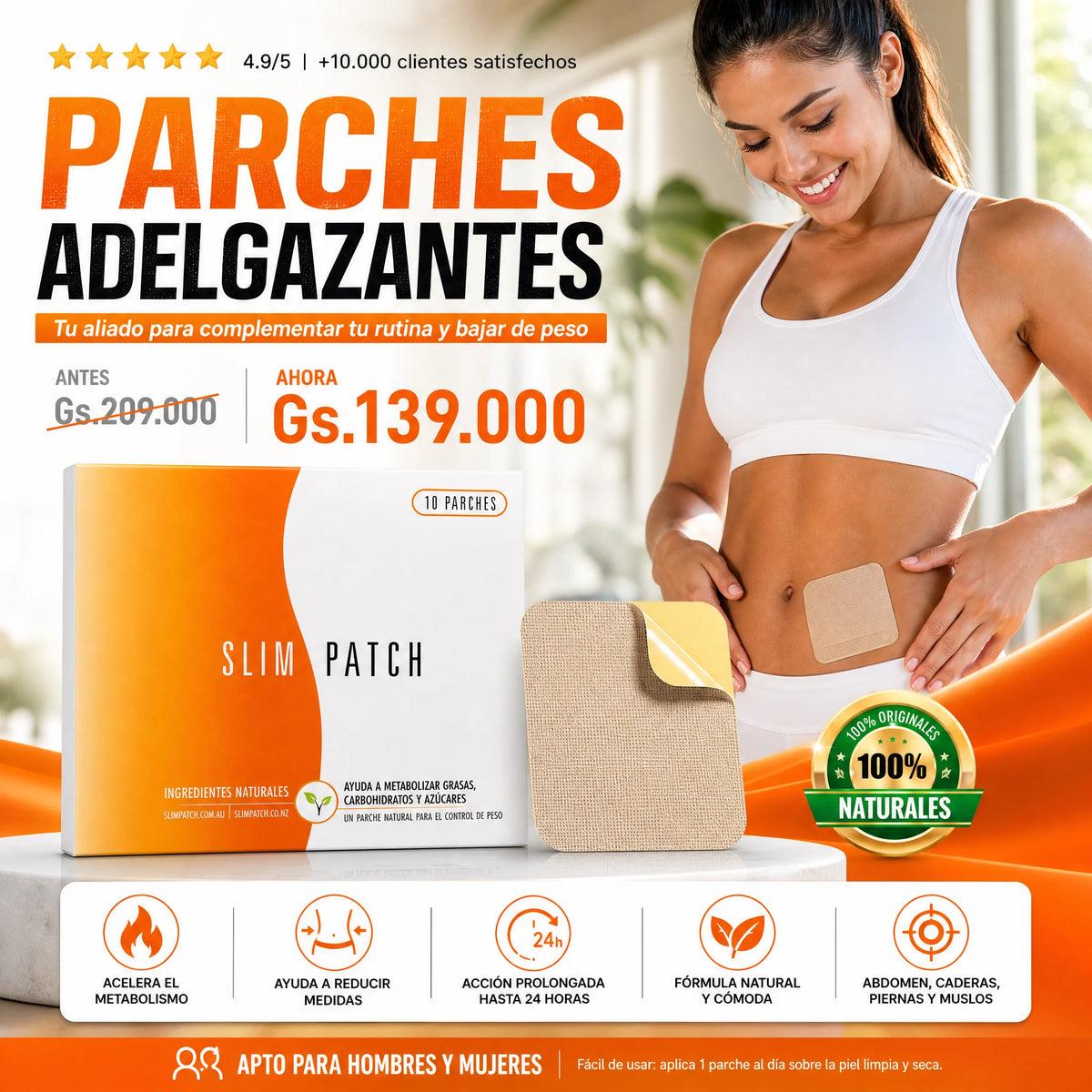 Parche Slim Parch - quemador de grasa + Anti Ansiedad