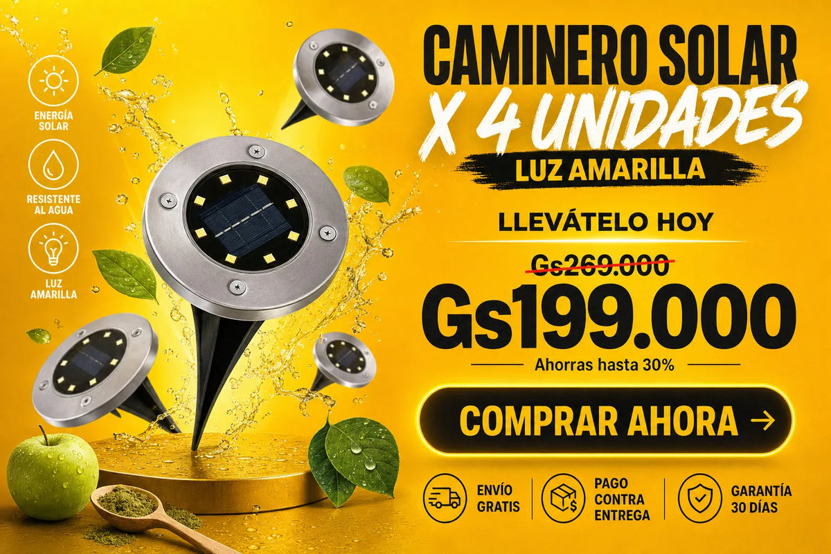 Caminero Solar x 4 unidades Luz Amarilla