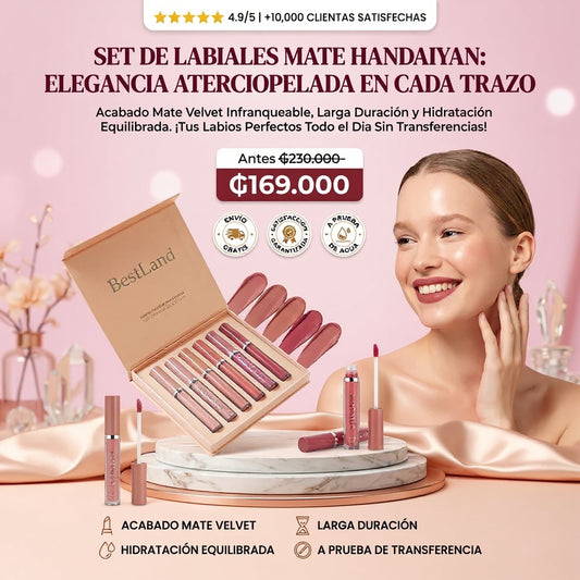 Set de Labiales Mate HANAIYAN – Color Intenso que Dura Todo el Día 💄✨