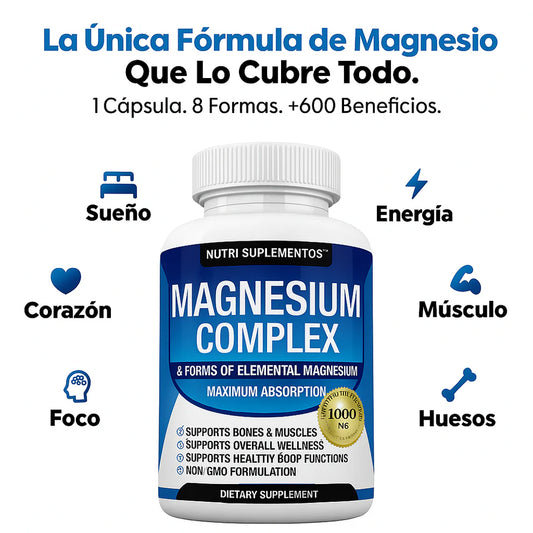Magnesio Complex ™ l 60 capsulas Complejo de magnesio 8 en 1