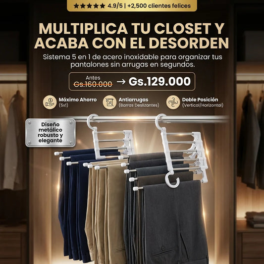 Percha de Pantalones rebatible 5en1