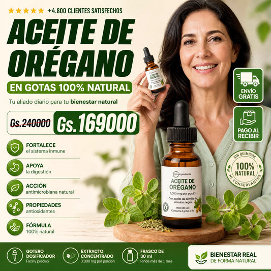 Aceite de Orégano en Gotas 100% Natural