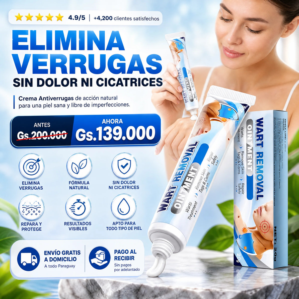 Anti wart Cream / removedor de verruga