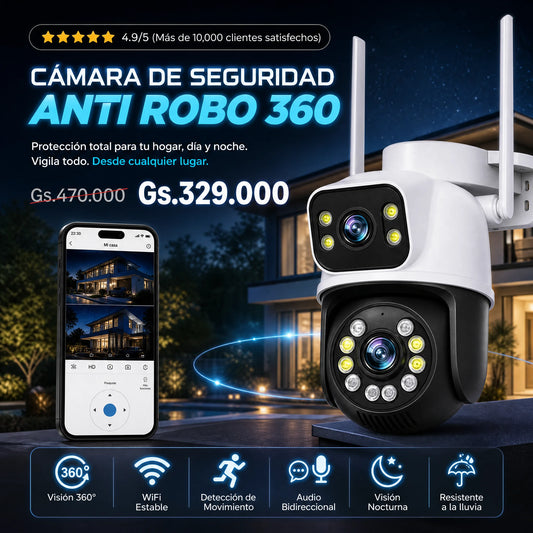 Cámara IP ABC A3059 Pro Dome Wifi FHD 9M