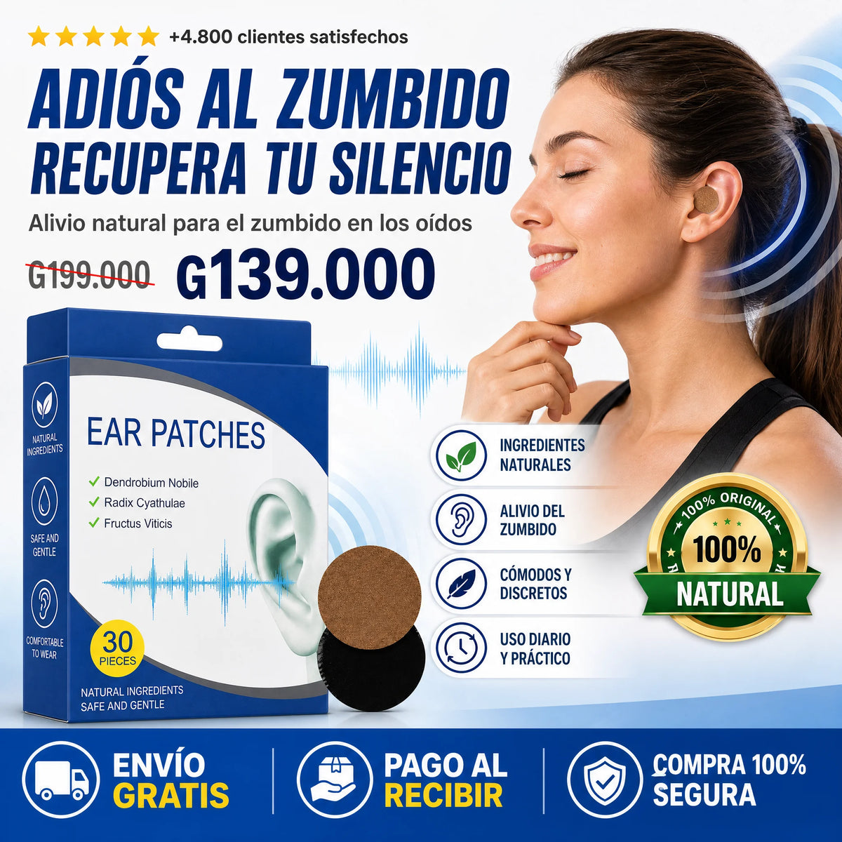 Parches para Oídos alivio de zumbido