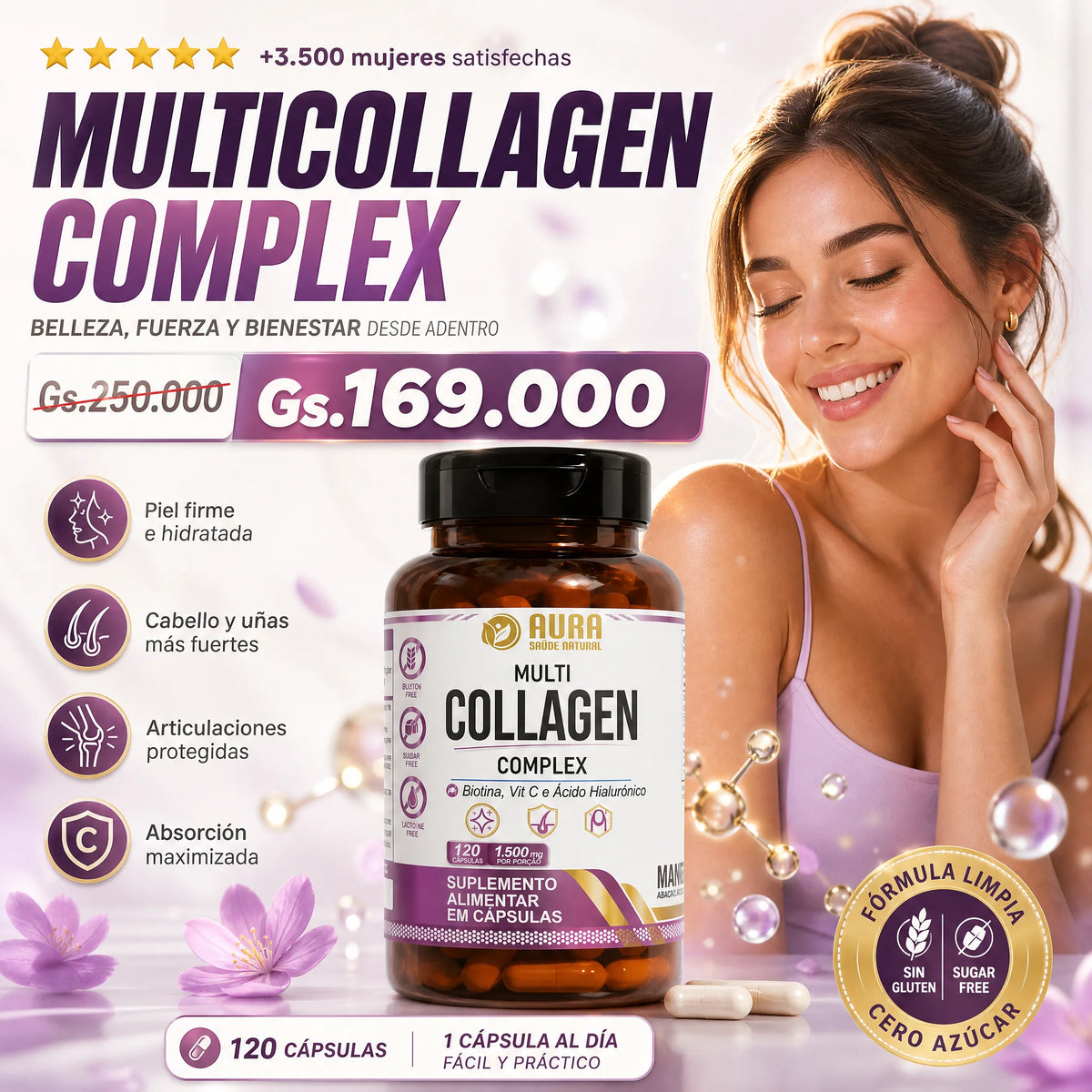 AURA Multicollagen Complex - 120 cáps.