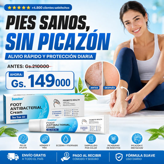 Crema antibacteriana para pies y uñas