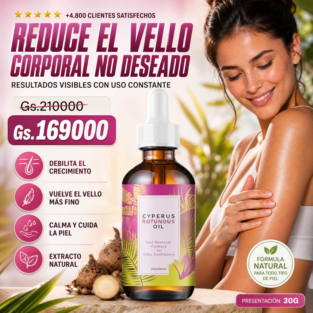 aceite Cyperus rotundus - laser liquido