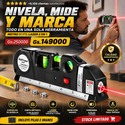 METRO NIVEL LASER 3 EN 1